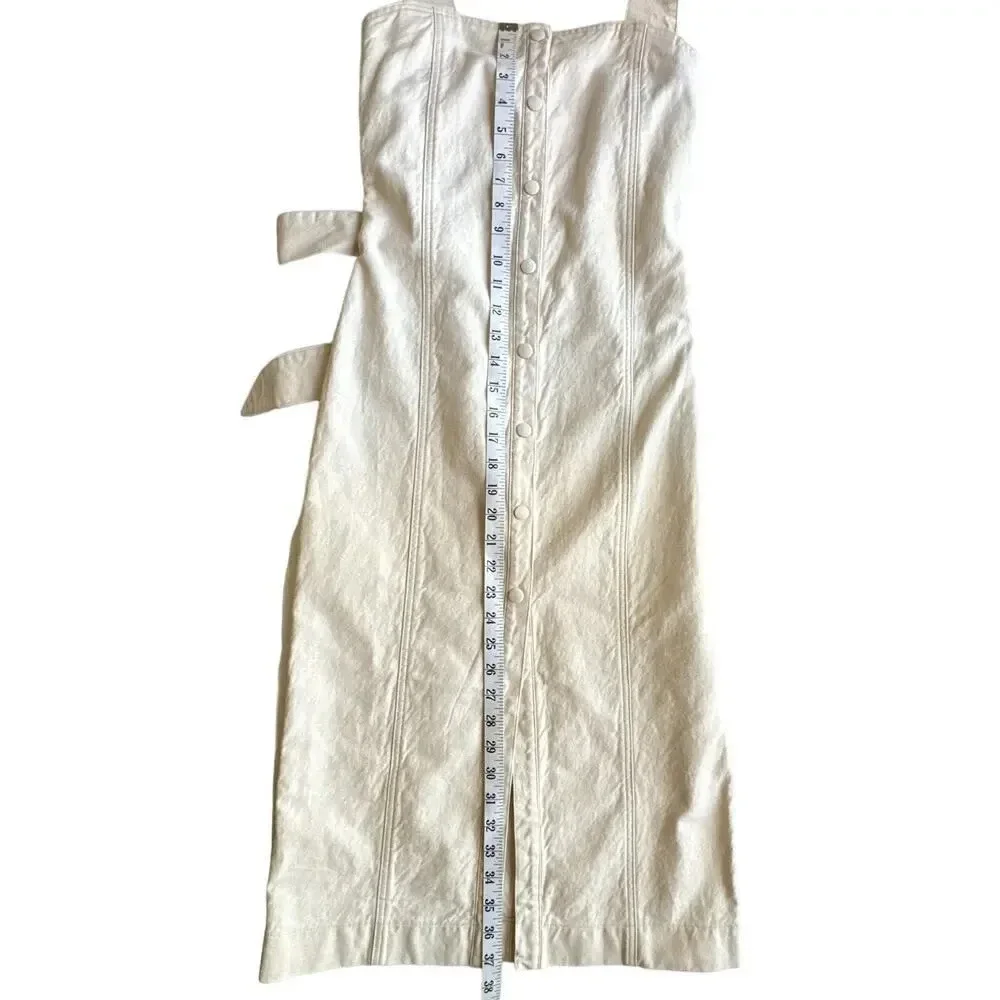 Nanushka Sally Denim Creme Midi Dress XS - Picture 12 of 13